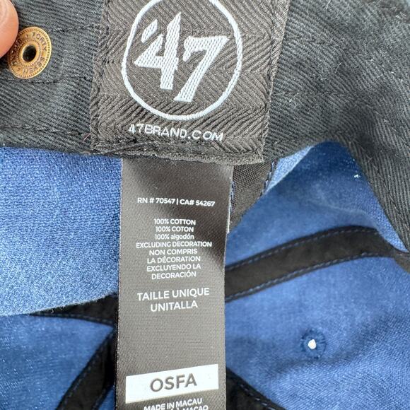 '47 Deep Sea Blue Seattle Kraken Esker Clean Up Adjustable Hat Blue Mens OSFA - Picture 11 of 11